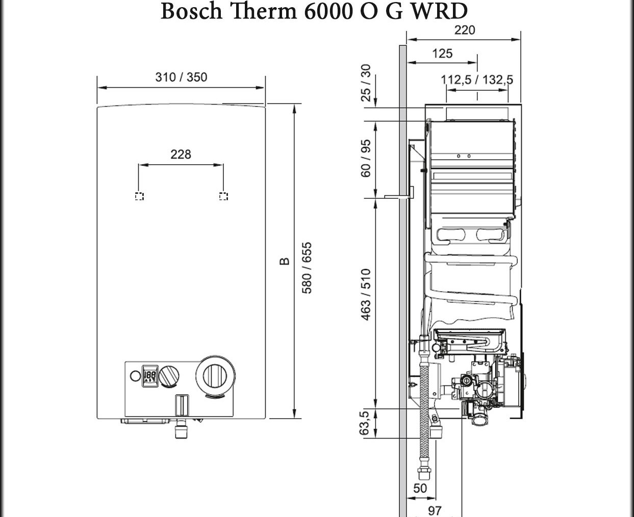 Колонка газова Bosch THERM 6000 О WRD 13-2G (7702331717) - Колонки газові - Інтернет-магазин Газовик
