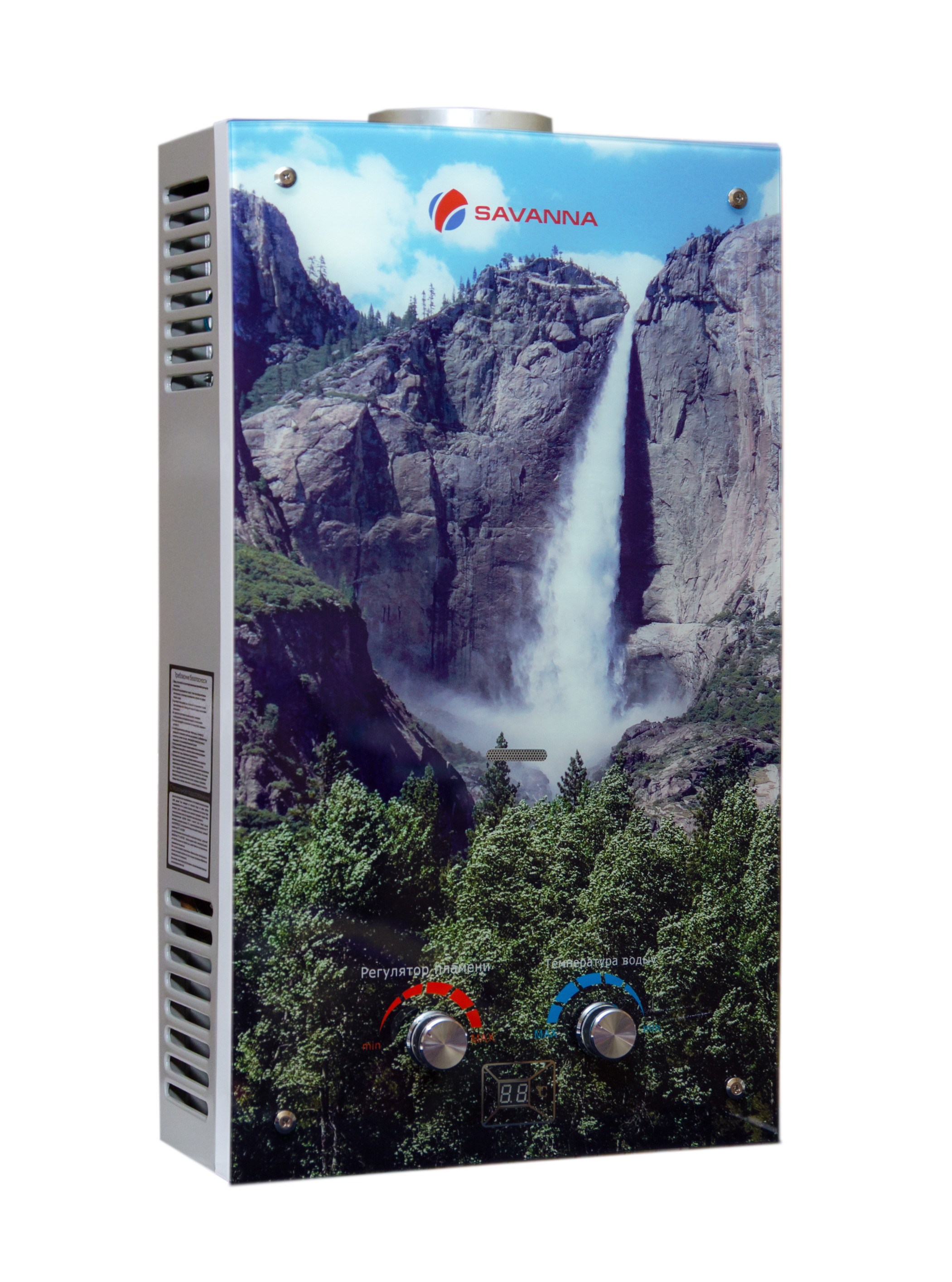 Колонка газова Savanna 18кВт 10л LCD скло Водоспад - Колонки газові - Інтернет-магазин Газовик