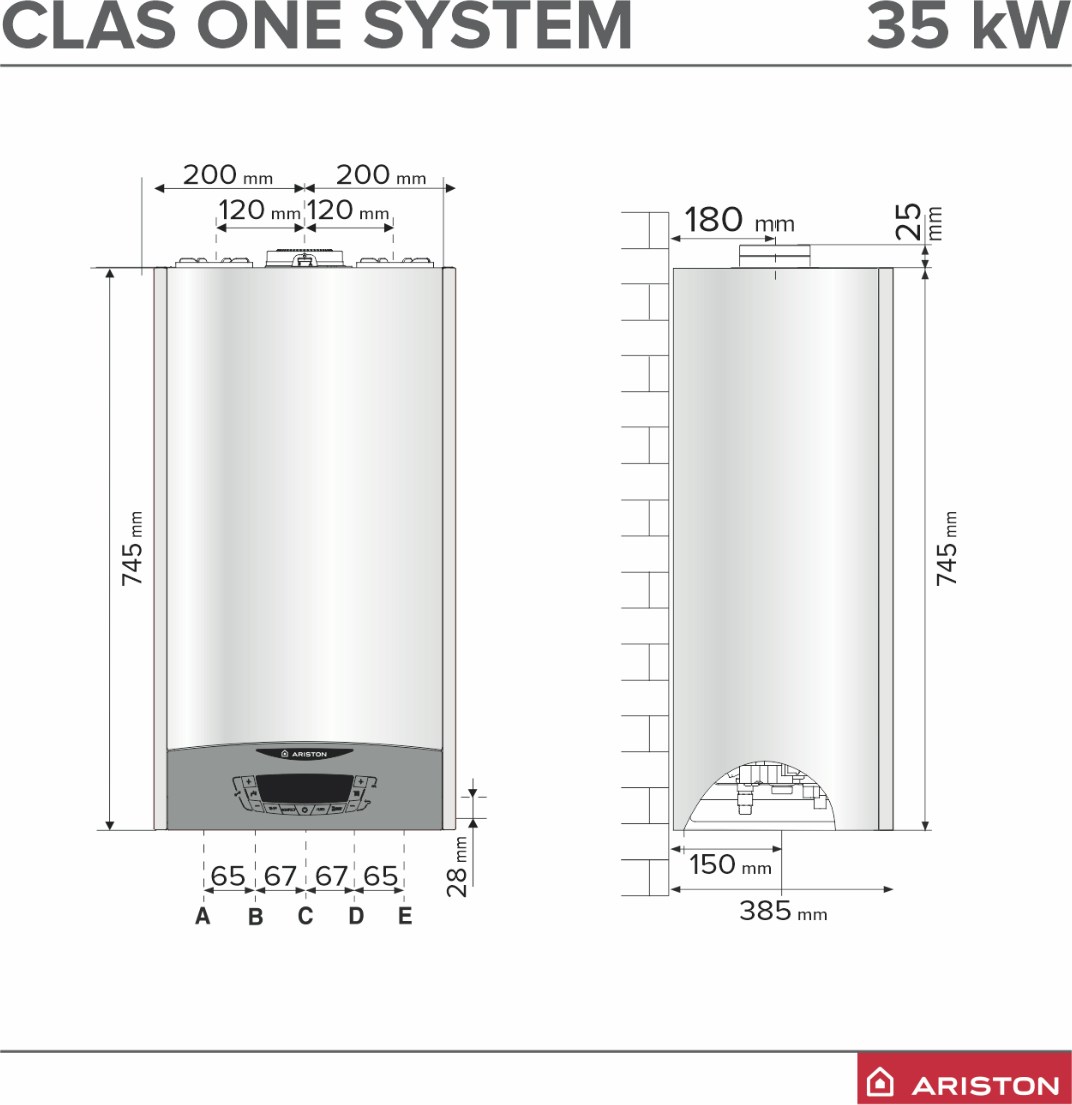 Котел газовий конденсаційний одноконтурний Ariston CLAS ONE SYSTEM 35 в інтернет-магазині Газовик Котел газовий конденсаційний одноконтурний Ariston CLAS ONE SYSTEM 35 - Котли - Інтернет-магазин Газовик
