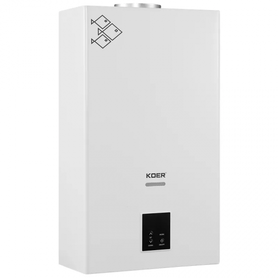 Колонка газова KOER KWH.G0210 WHITE димохідна з модуляцією 10 л/хв (колір білий) (KR5556)  - Колонки газові - Інтернет-магазин Газовик