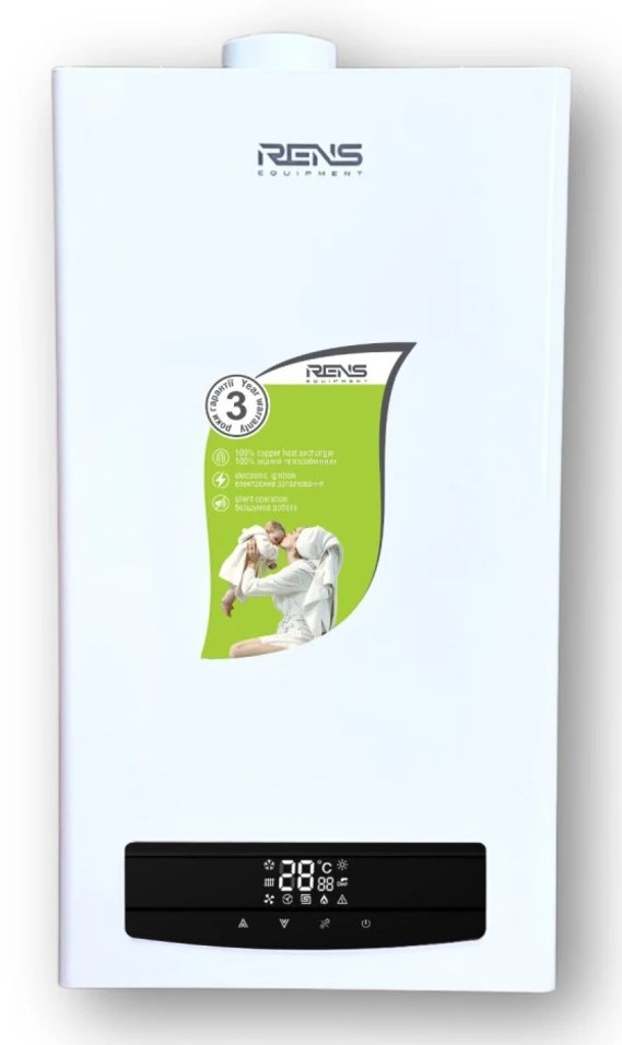 Котел газовий конденсаційний двоконтурний RENS RCB-0242 24кВт з трубою - Котли - Інтернет-магазин Газовик