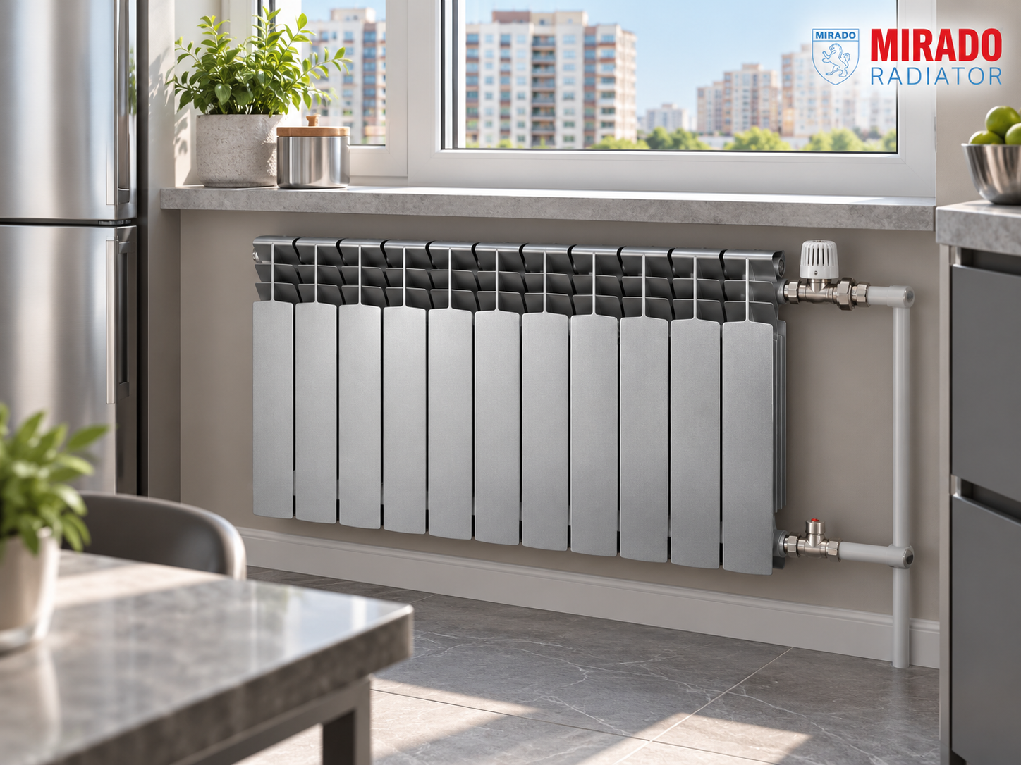 Радіатор біметалевий MIRADO 500×96 SILVER (12 секцій) в інтернет-магазині Газовик Радіатор біметалевий MIRADO 500×96 SILVER (12 секцій) - Радіатори - Інтернет-магазин Газовик