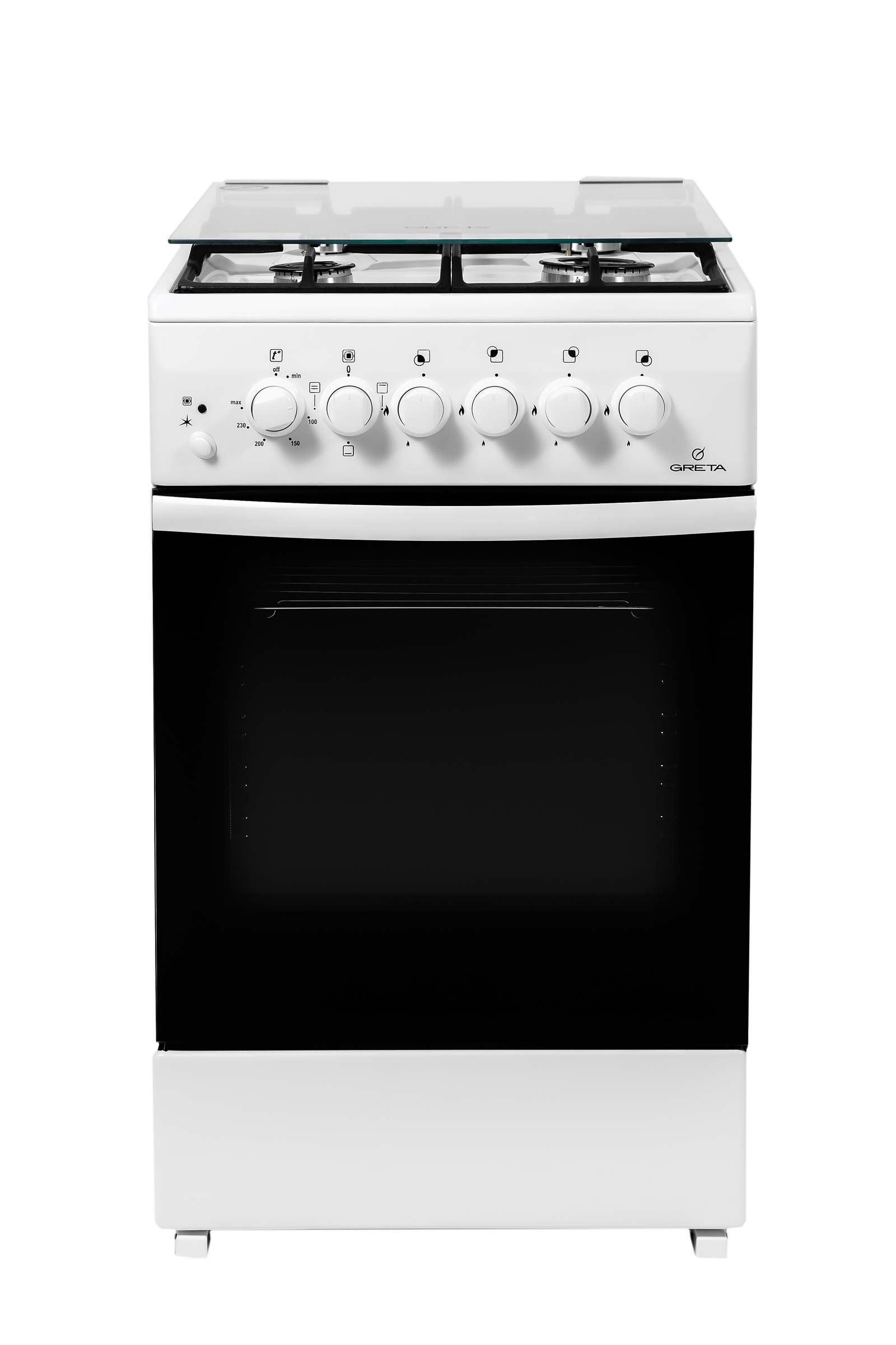 Плита газоелектрична GRETA 1470-ГЕ-09А ЧР біла - Плити кухонні - Інтернет-магазин Газовик