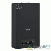 Колонка газовая KOER KWH.G0110 Black дымоходная автоматическая 10 л/мин (черный цвет) (KR5554)  - Колонки газовые - 