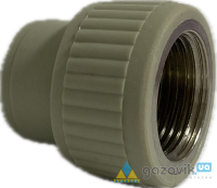 Муфта комбінована поліпропіленова SANICA ВР Ø32 3/4" - Труби та фітинги - 