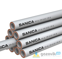 Поліпропіленова труба SANICA арм. скловолокном Ø20х3,4мм PN25 - Труби та фітинги - 