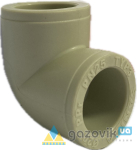 Куток поліпропіленовий SANICA 90° Ø63мм - Труби та фітинги - Інтернет-магазин Газовик - зменшена копія